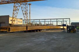 Leipäniemen bridge module to Finalnd, 3 module total 135 tons, year 2017
